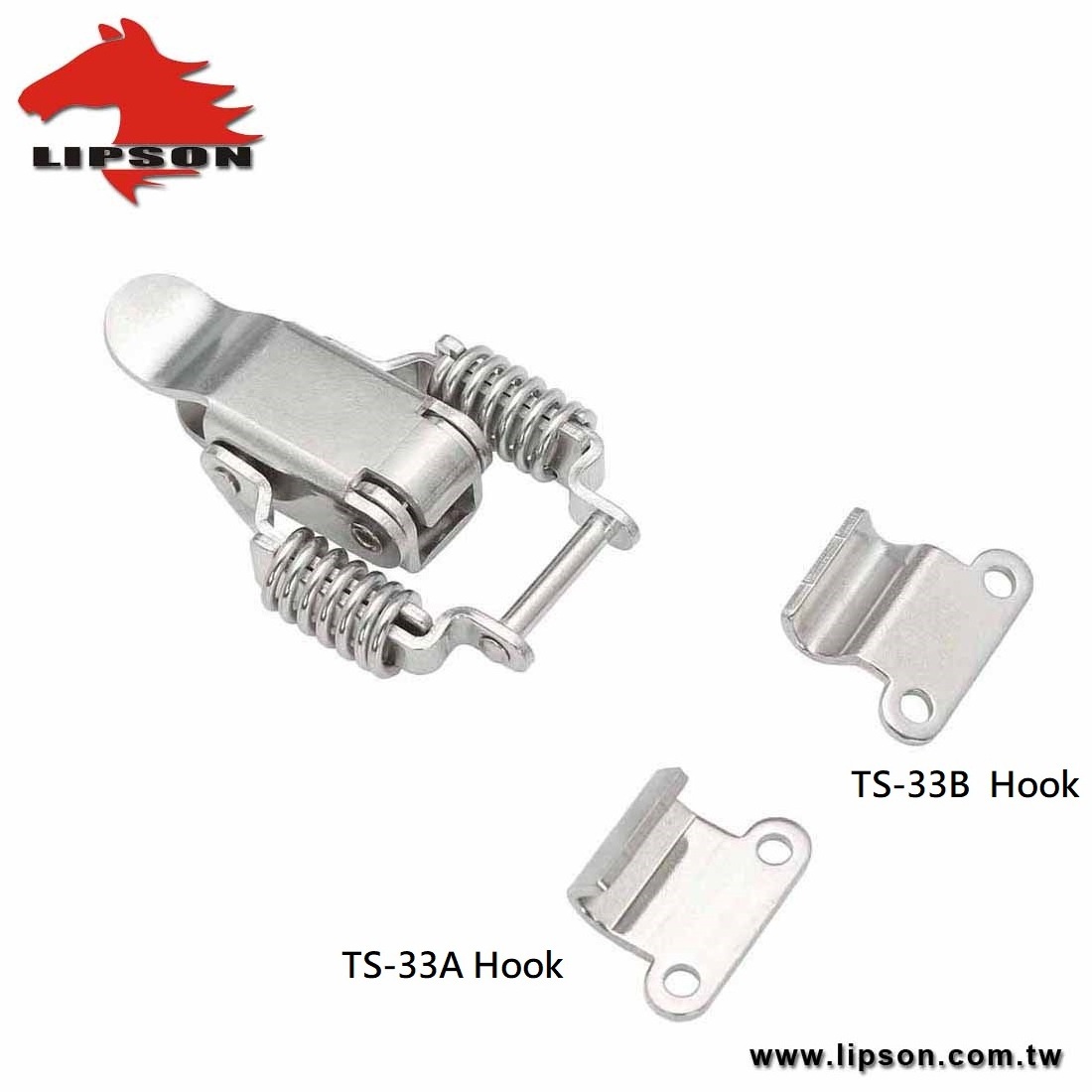 TS-33B SS 304 Draw Latch Clamp Locking Case Clip Compression Lock Adjustable Southco Style Door Tension Claw Spring Loaded Latch