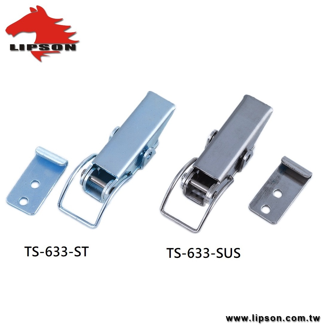 TS-633-ST Steel Adjustable Toggle Clamps Door Compression Lock Latch Catch Locking Case Hardware Over Center Clip Draw Latch