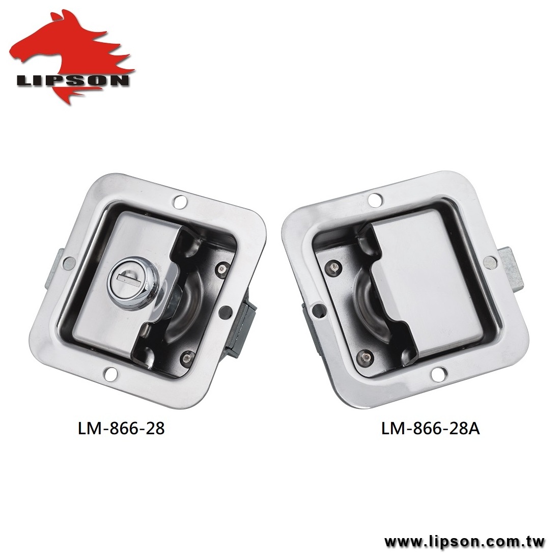 LM-866-28 Handle Us General Tool Box Door Latch Stainless Steel Truck Flush Paddle Recessed Lock