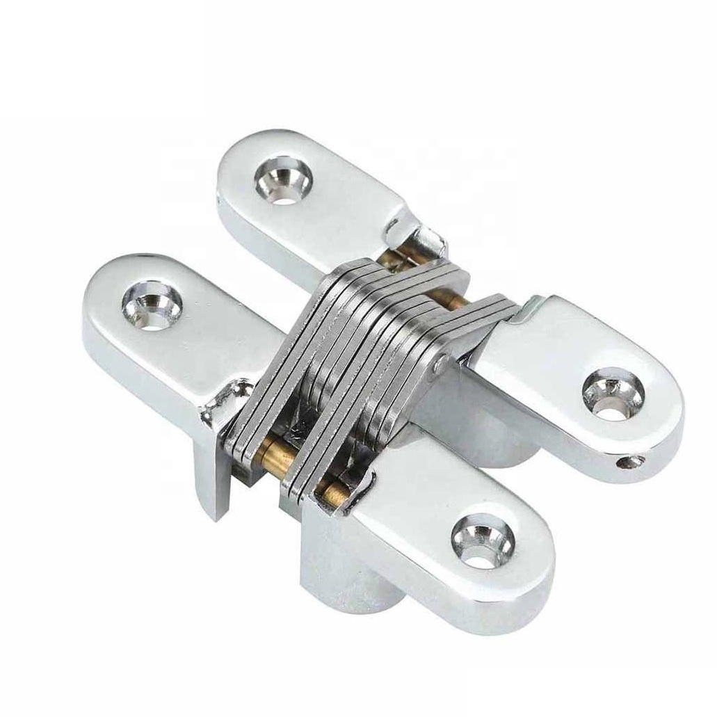 HL-70 Furniture Hardware 180 Degree  Invisible Hidden Folding Door 3D Adjustable Angle Concealed Hinge