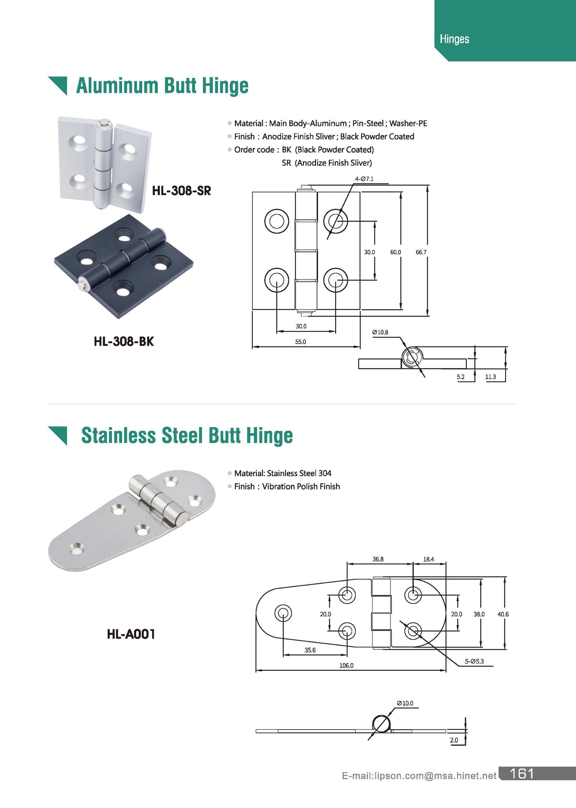 HL-30 Aluminum Hardware Surface Mount Electrical Electric Panel Adjustable Industrial Butt Cabinet Hinge