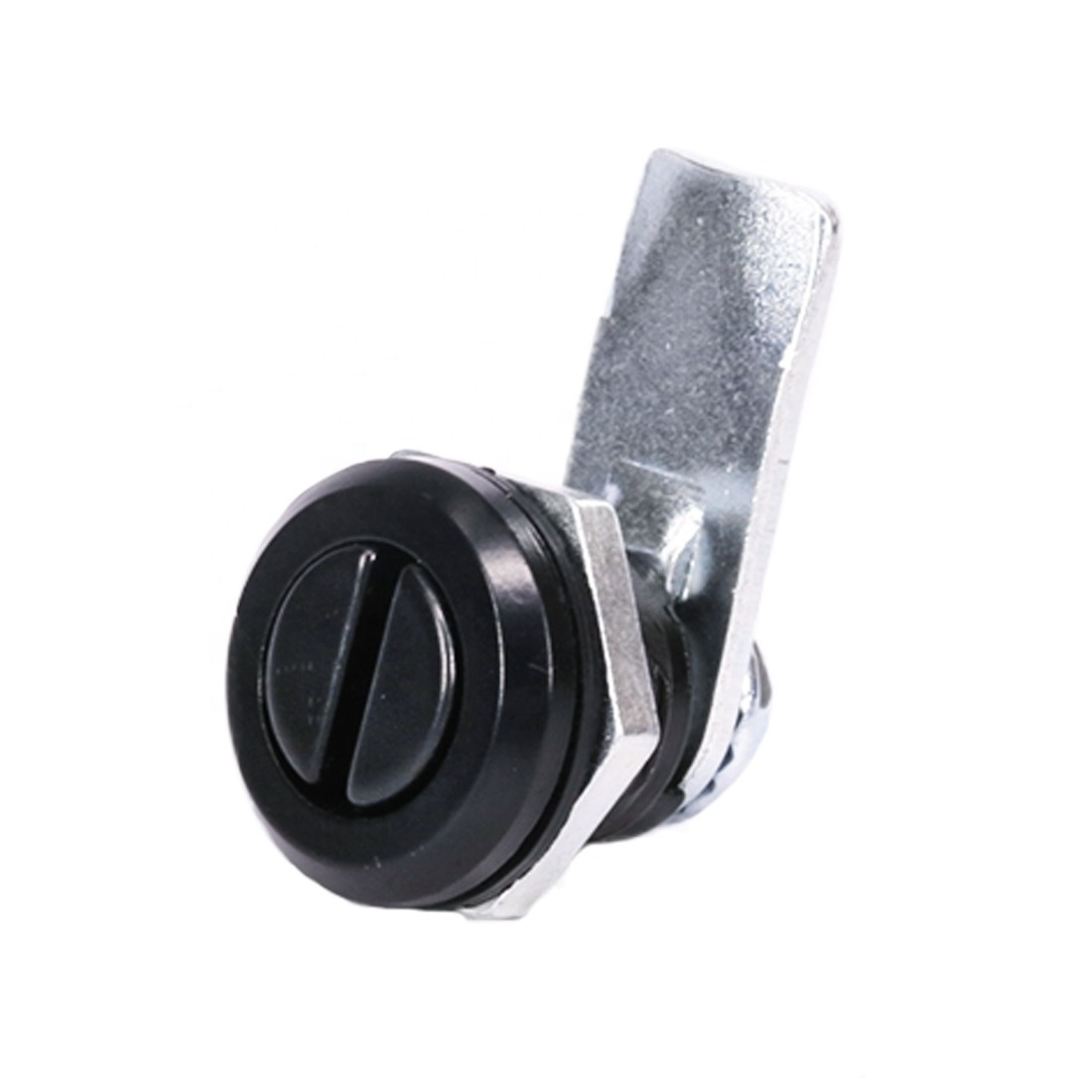 LM-845-2 Electrical Cabinet Panel Door Zinc Alloy Black Coat Slotted Recess Quarter Turn Cam Lock Latch