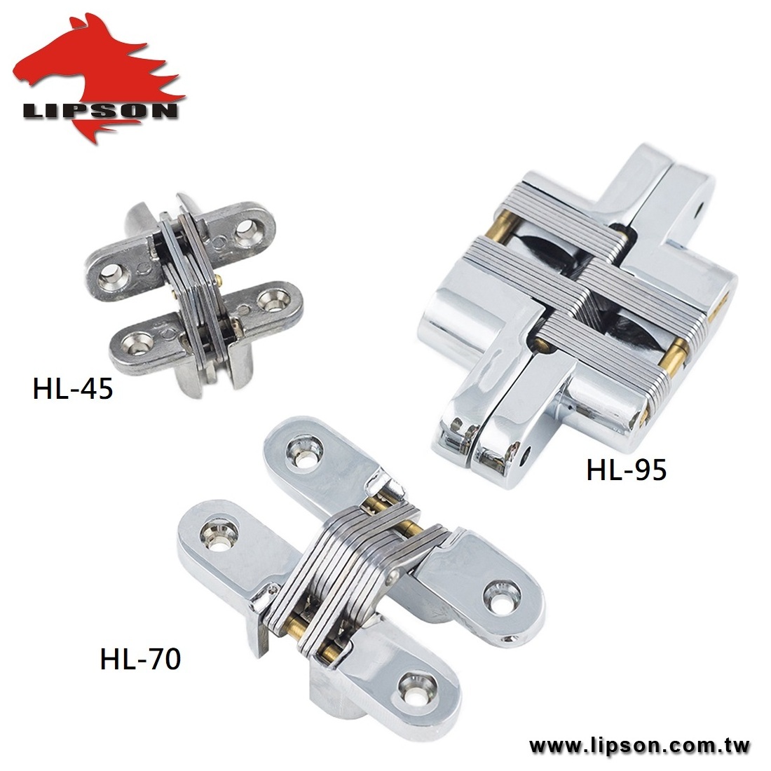 HL-70 Furniture Hardware 180 Degree  Invisible Hidden Folding Door 3D Adjustable Angle Concealed Hinge