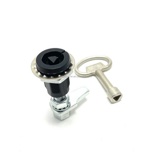 LM-816-1A-3 Black Coated Southco E3 Style Electrical Cabinet Triangle Lock Cylinder Compression Turn Cam Latch