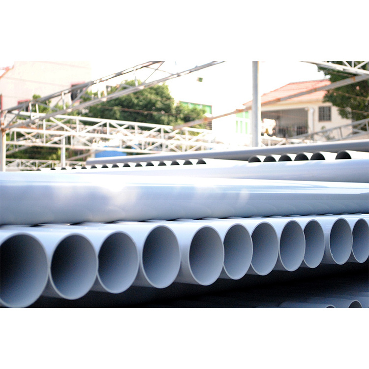 Large Diameter Grey and White Color PVC Water Pipe