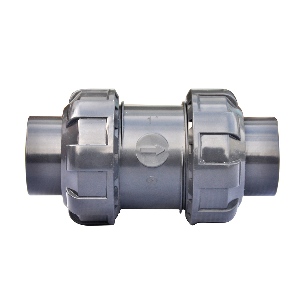 LIPSON High Quality UPVC PVC PVDF Plastic DIN Grey Color Swing Check Valve