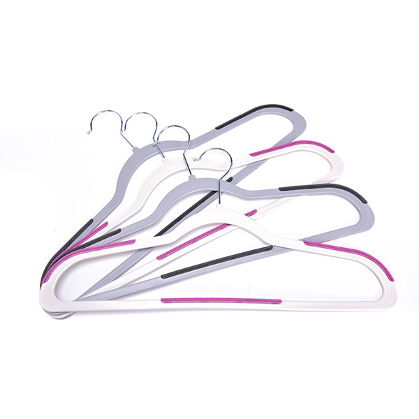 Heavy Duty Plastic Hangers with Non-Slip 360 Degree Swivel Hook Space Saving Organizer