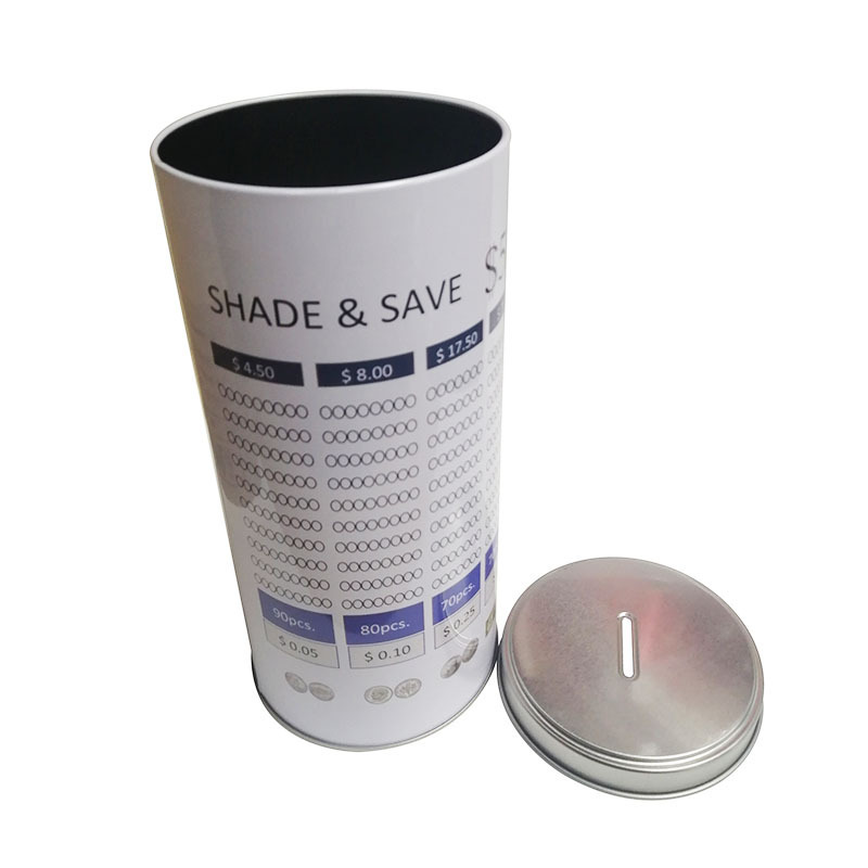 Custom Shade and Save  Challenge Money Jar Piggy Bank TIN CAN Money Coin Bank for Saving