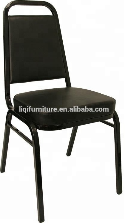 South America Style Black Stacking Rental Iron Banquet Dining Chair