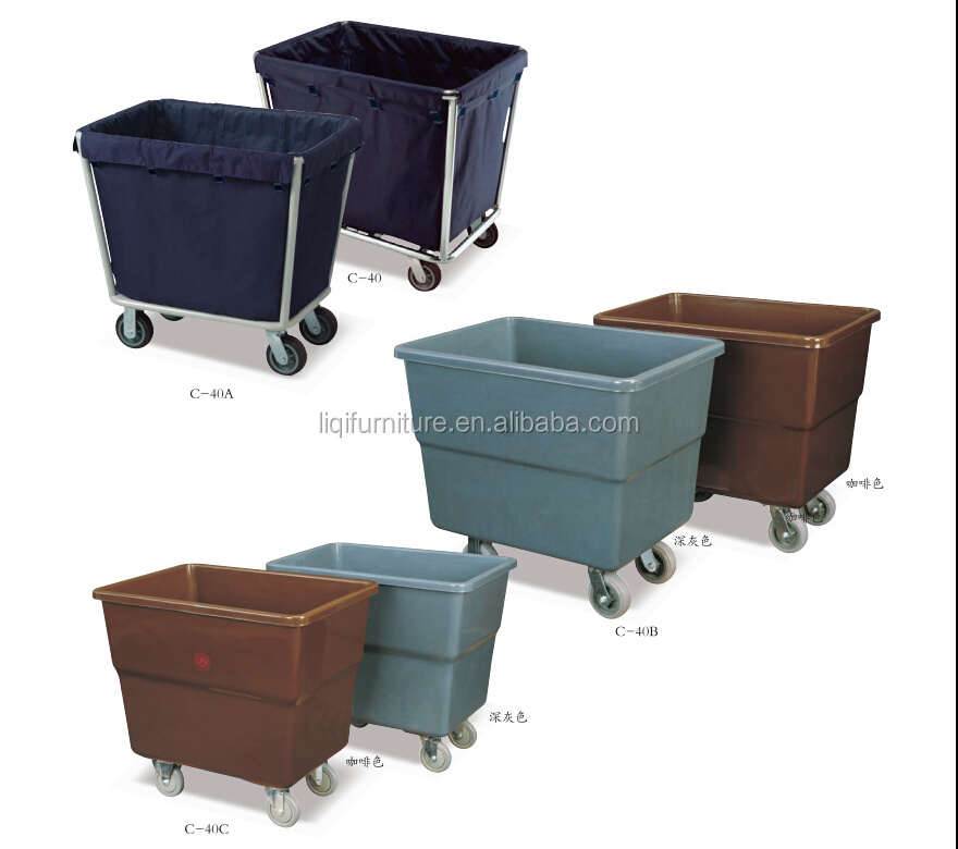 Hotel room linen cart, bag thickening service cart, linen bag collection cart