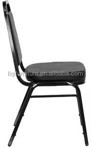 South America Style Black Stacking Rental Iron Banquet Dining Chair