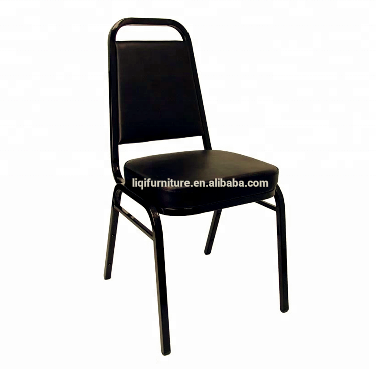 South America Style Black Stacking Rental Iron Banquet Dining Chair