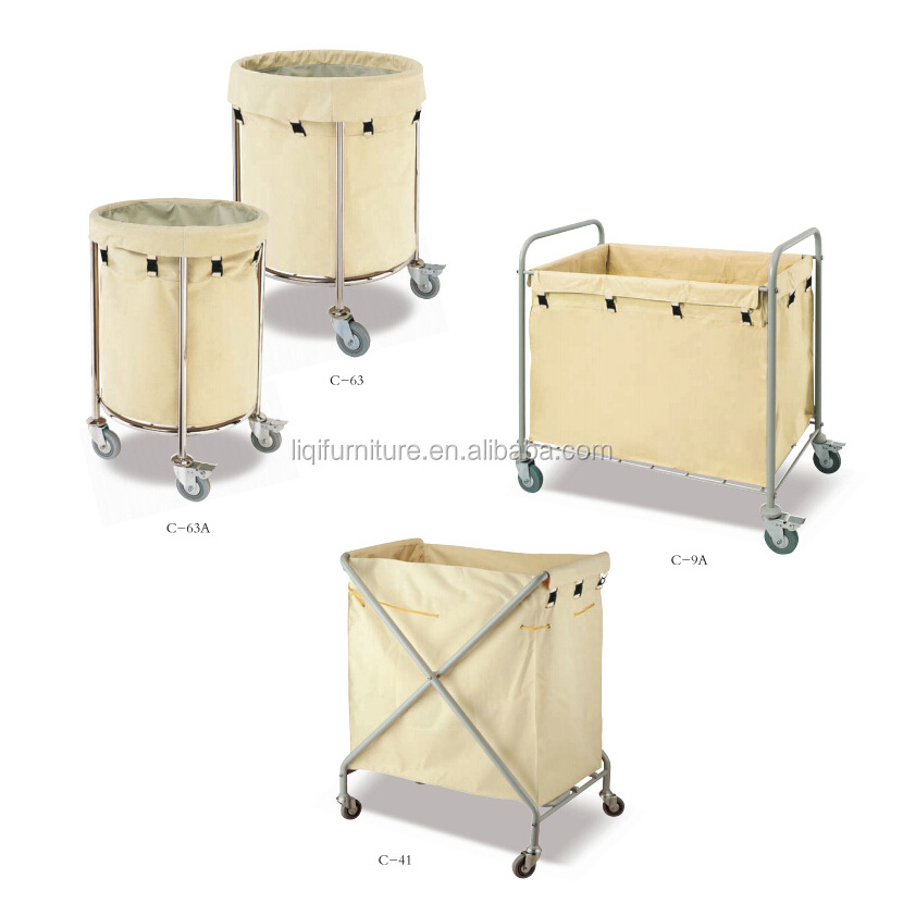 Hotel room linen cart, bag thickening service cart, linen bag collection cart