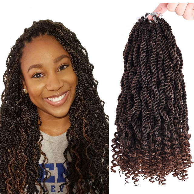 Factory price High quality wave end curly micro box braids jumbo hair extension wig crochet senegalese twist