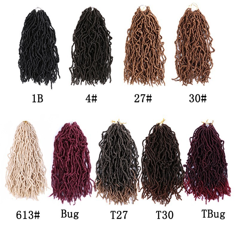 Synthetic Hair 18 24 36 44 inches Crochet New Locs Soft Locs Hair Faux  Crochet Braid Premium Fiber Afo dreadlocks