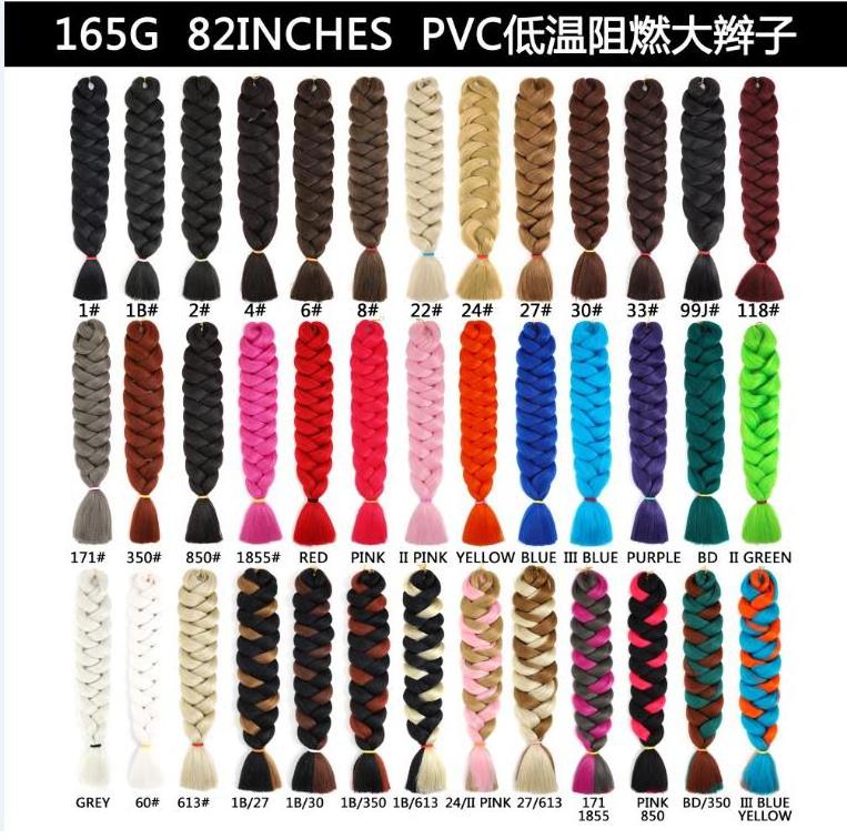 Synthetic ombre Braiding Hair Jumbo Braiding Hair pre stretched ombre braiding hair extensions for black women24in82in