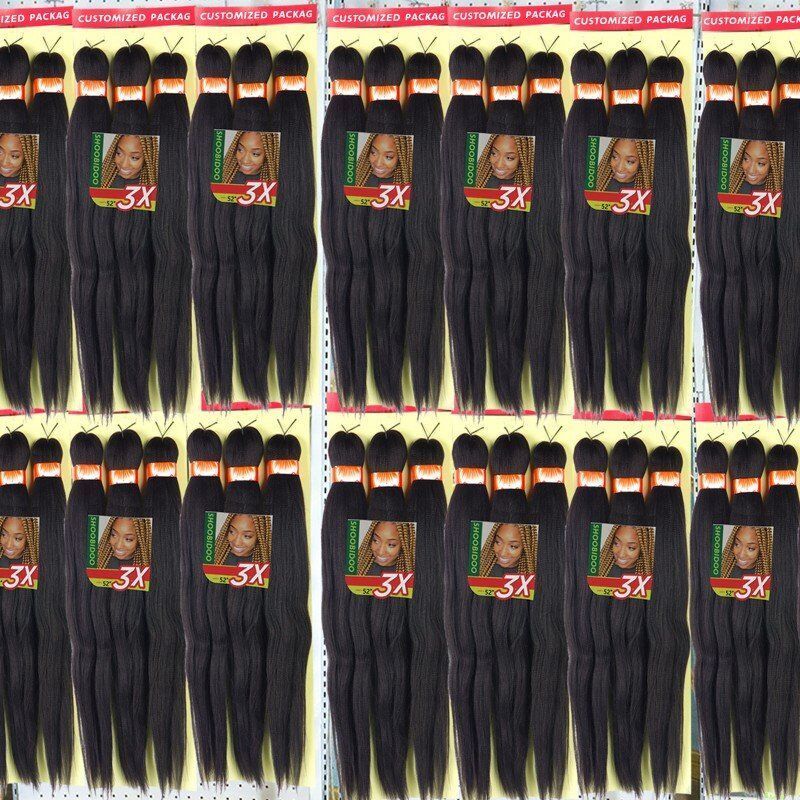 Factory wholesale the lowest price  EZ Braid Pre-Stretched Braiding Hair Synthetic Yaki Bulk For Crochet Hair Extension hair