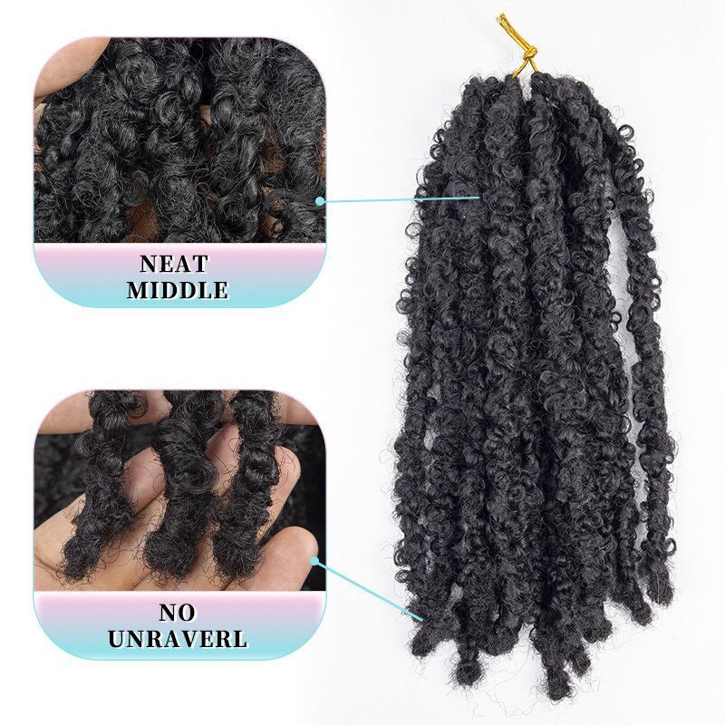 Wholesale Distressed Butterfly Locs Crochet Hair new 10 12 14 inches butterfly locs Soft Distressed Faux Locs Crochet Hair