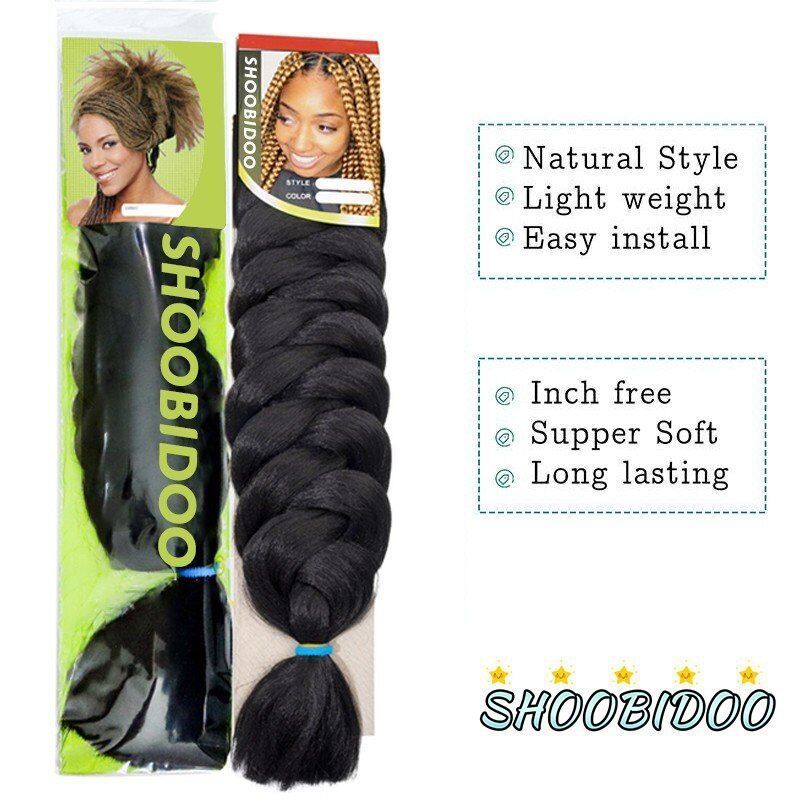 Synthetic ombre Braiding Hair Jumbo Braiding Hair pre stretched ombre braiding hair extensions for black women24in82in