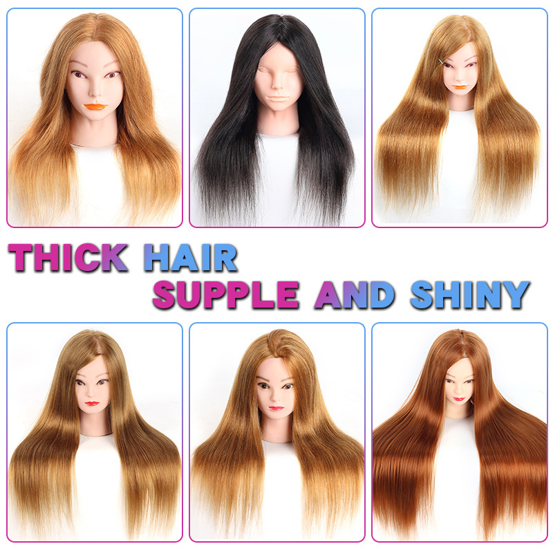 Wholesale HOT selling salon barber dummy natural for doll afro with shoulder hair mannequin hairdresser synthetic training head