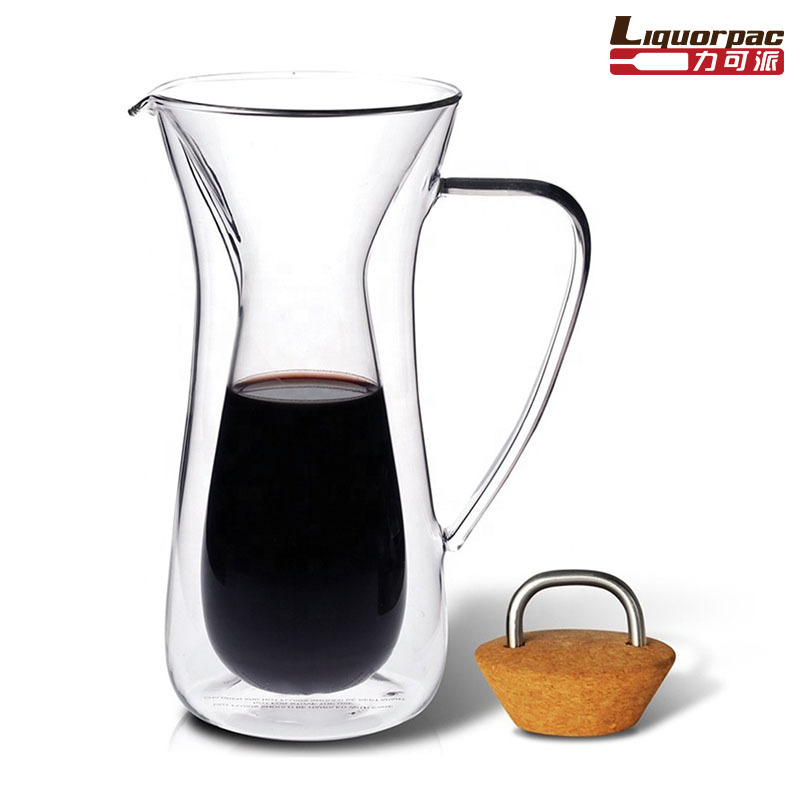 Coffee Server Coffee Pot Pour Over Brew With Stainless Steel Lid High Borosilicate Glass Coffee Maker