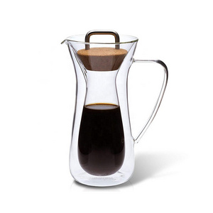 Coffee Server Coffee Pot Pour Over Brew With Stainless Steel Lid High Borosilicate Glass Coffee Maker