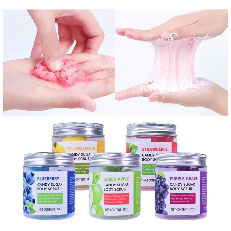 New arrival organic whitening moisturizing exfoliating sugar fruit body scrub ball