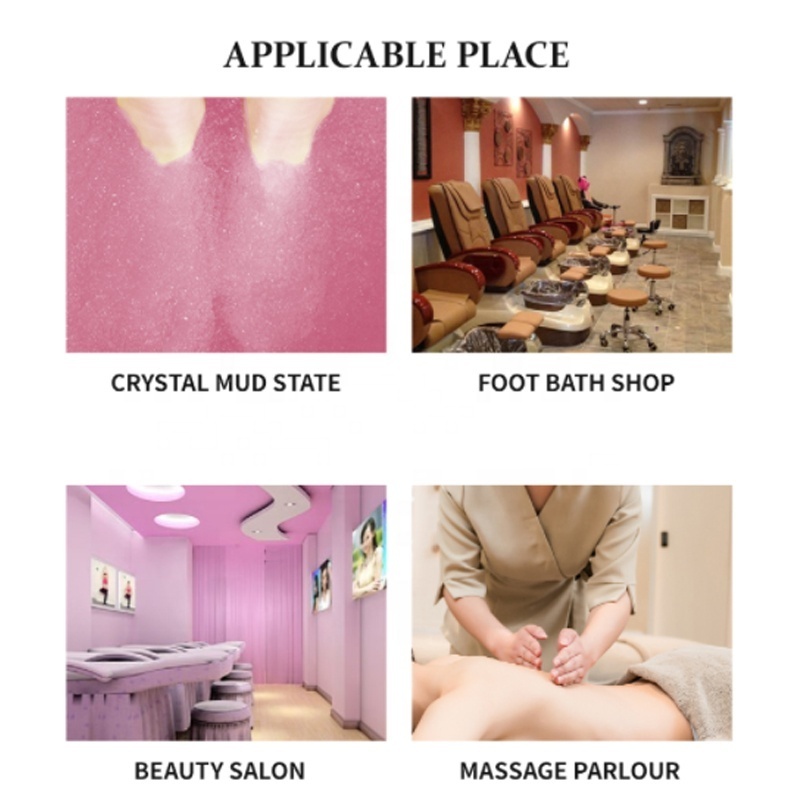 OEM Custom Crystal Jelly Pedicure 4 Steps Foot Bath Set Nature Rose Soothing Crystal Mud Pedi Jelly Foot Bath Spa Packets