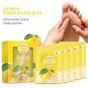 custom professional beauty hands & feet care crystal 5 steps jelly pedicure foot spa pedicure set 4 step scrub