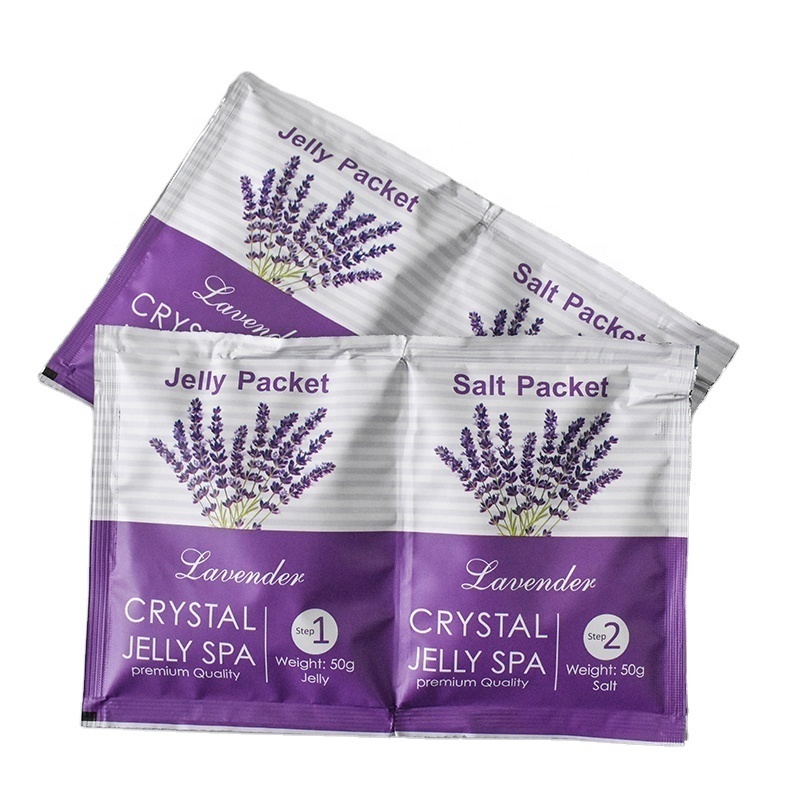 OEM Private Label Organic Lavender Moisturizing Smooth Jelly Pedicure SPA Foot Soak Jelly Pedi Salt Foot Scrub Pedicure Kit