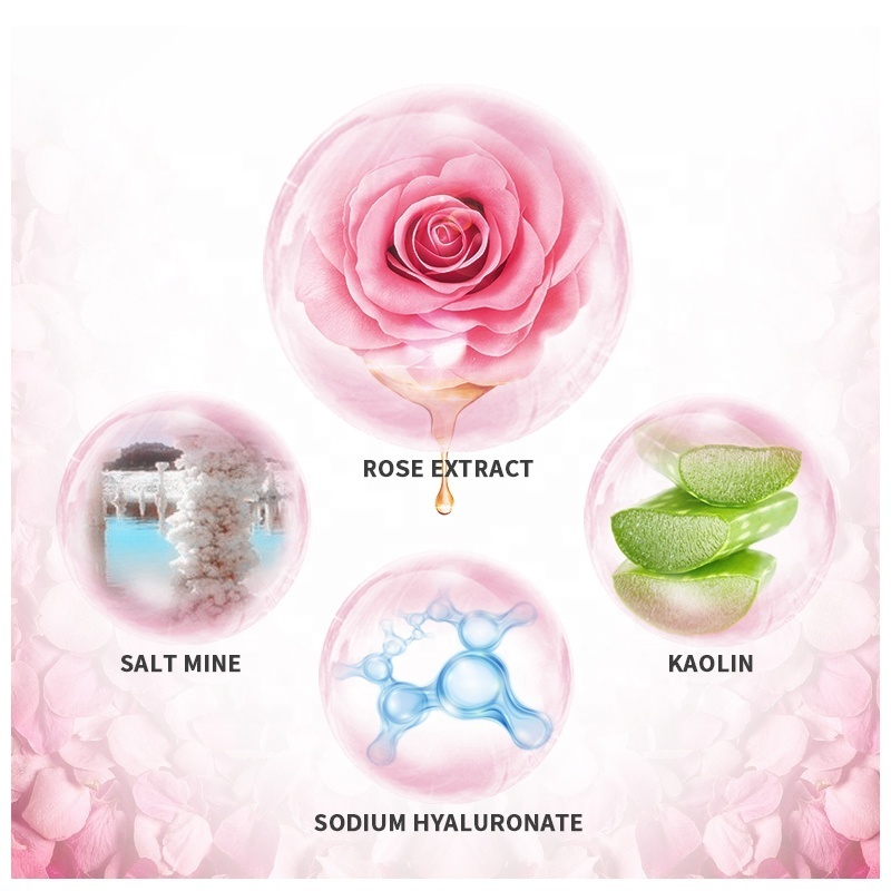 Private Label OEM 4 Steps Crystal Jelly Foot Bath Set 4 in 1 Rose Soothing Crystal Mud Pedi Jelly Foot Bath Spa Packets Pedicure