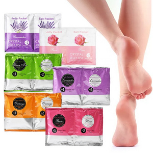 OEM Private Label Organic Lavender Moisturizing Smooth Jelly Pedicure SPA Foot Soak Jelly Pedi Salt Foot Scrub Pedicure Kit