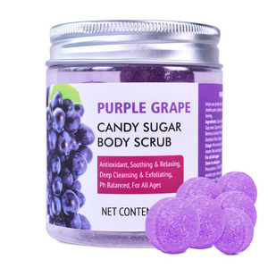 Wholesale Grape Candy Face Body Scrub Ball Korea