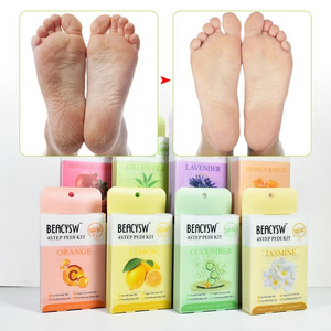 Oem 4 Steps Sugar Scrub Crystal Jelly Foot Bath Set Nature Soothing Crystal Mud Pedi Jelly Foot Bath Spa Packets Pedicure