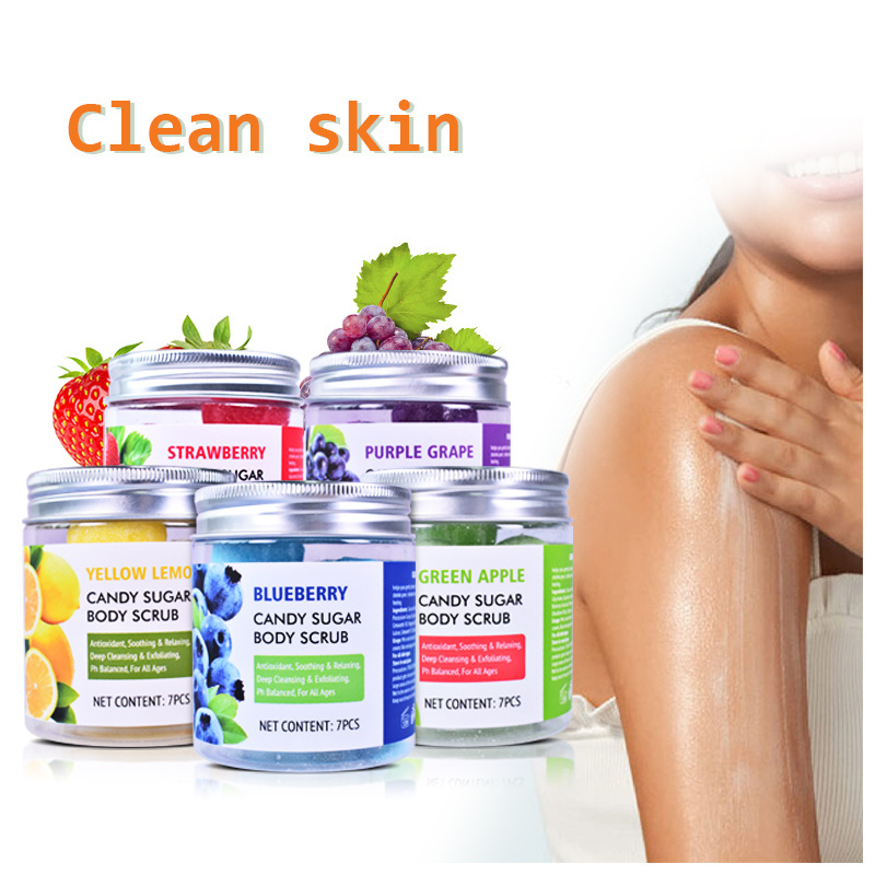 New arrival organic whitening moisturizing exfoliating sugar fruit body scrub ball