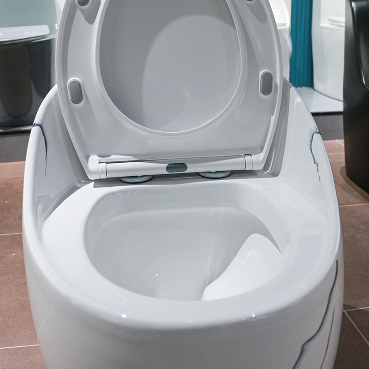 China Sanitary wares Flushing Gray White Color Pattern Toilet Bowl Ceramic Marble One Piece Siphonic Washdown Toilet