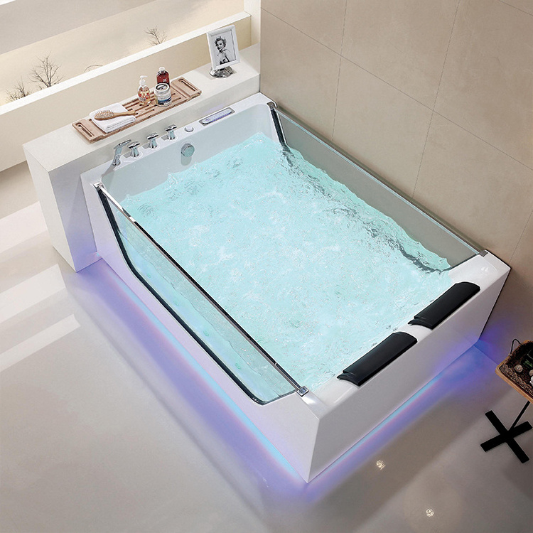 New Luxury Acrylic 2 Person Whirlpool Massage Jetted Spa Fiberglass Hot Bath Tubs Bathtubs For Baturoom