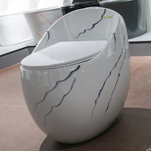 China Sanitary wares Flushing Gray White Color Pattern Toilet Bowl Ceramic Marble One Piece Siphonic Washdown Toilet