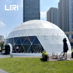 20M Large Clear White PVC Cover Geodesic Dome Tent for Exhibition and Wedding Party