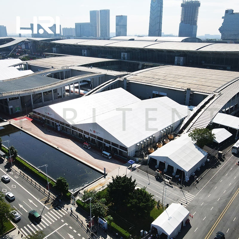 Huge Aluminum Movable Trading Show Canton Fair Tents 1000 seater for Business