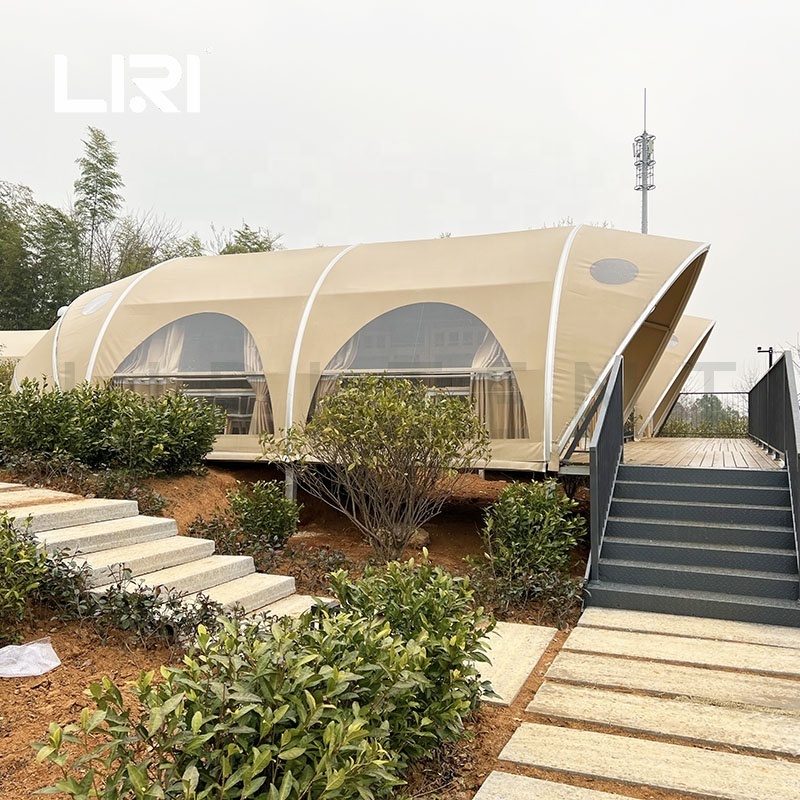 Outdoor Waterproof Large Luxury Hotel Resort Glamping Family Tents with Bathroom