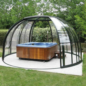 Outdoor Clear Polycarbonate Roundhouse Crystal Spa Dome House Hot Tub Enclosure