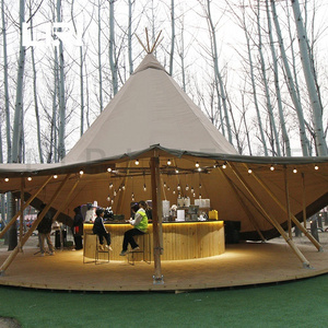 Large Luxury Glamping Wooden Pole Tipi Tent for Outdoor Wedding and Events