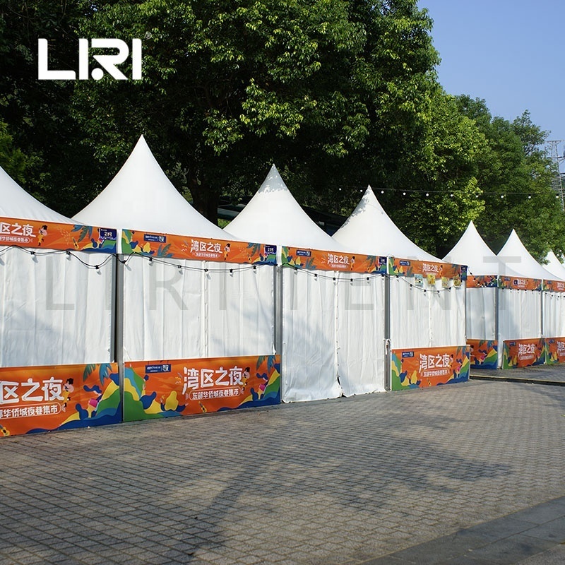 High-Peak 6x6 Outdoor Event Canopy Tent Waterproof PVC-Coated Fabric Race Tent with Glass Wall for Weddings and Races