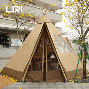 Outdoor Strong Permanent Large Glamping Luxury Canvas Luxury glamping Tipi Tent