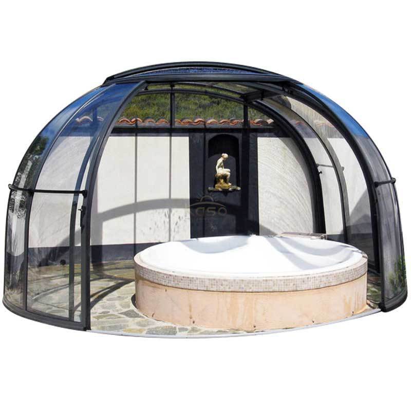 Outdoor Clear Polycarbonate Roundhouse Crystal Spa Dome House Hot Tub Enclosure