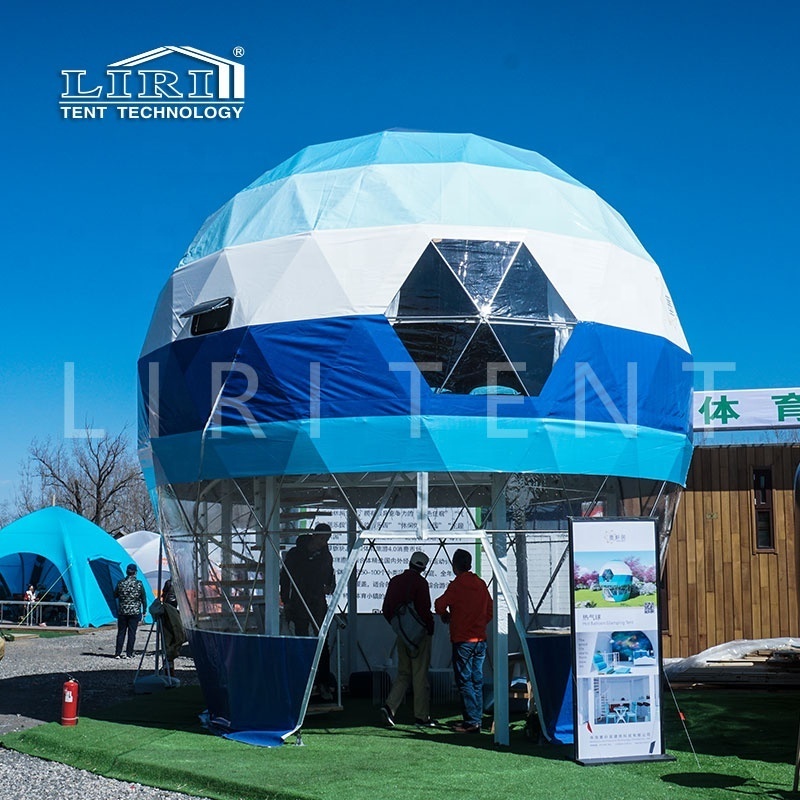 Air Conditioned Fantasy Big Luxury Steel Frame Hot Balloon Dome Glamping Tent