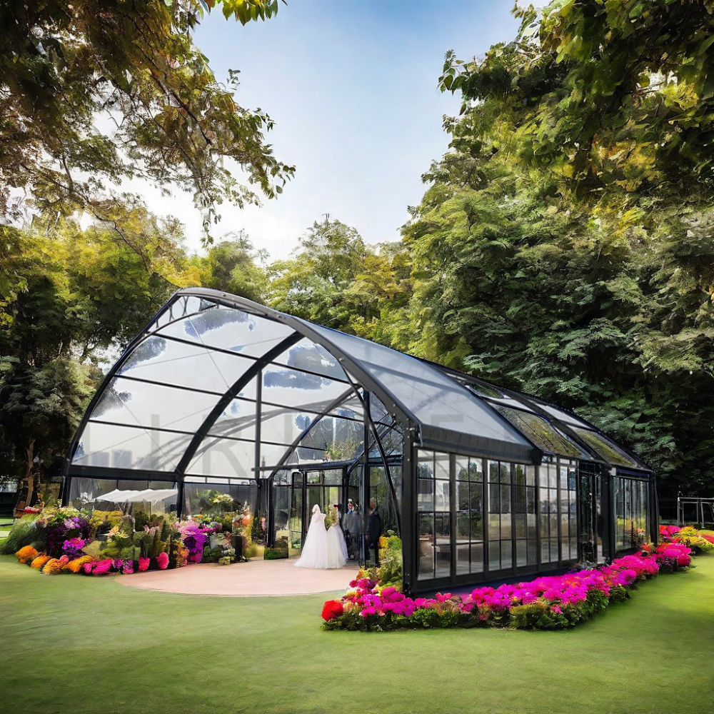 China Manufactured Black Marquee Glass Room Orangery Tent for Weddings and Trade Shows