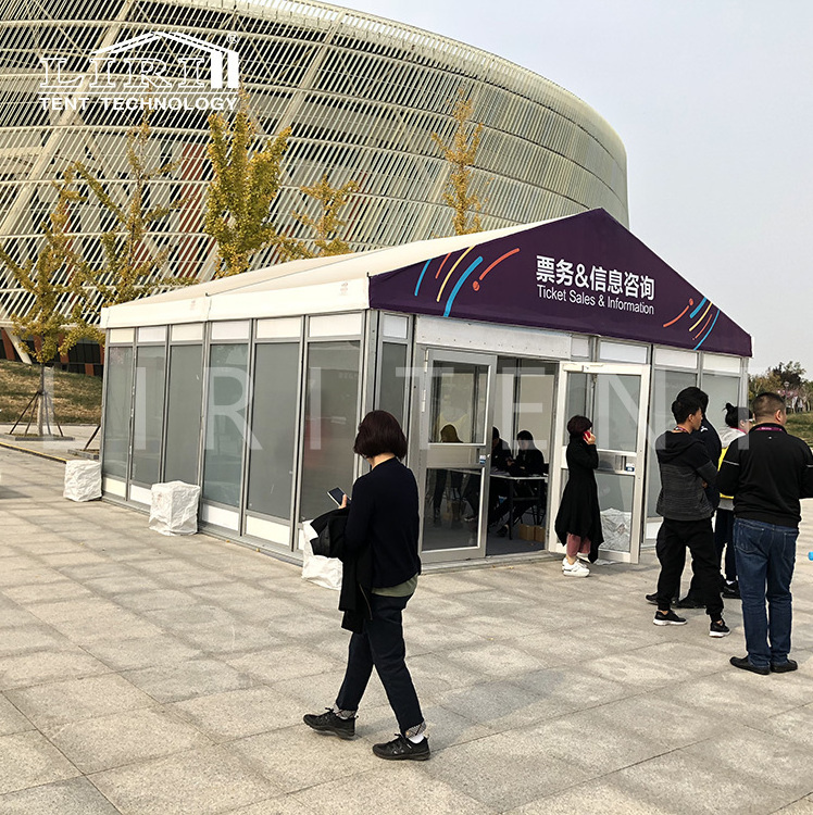 Big outdoor PVC fabric glass walls works tent house design by China tent supplier