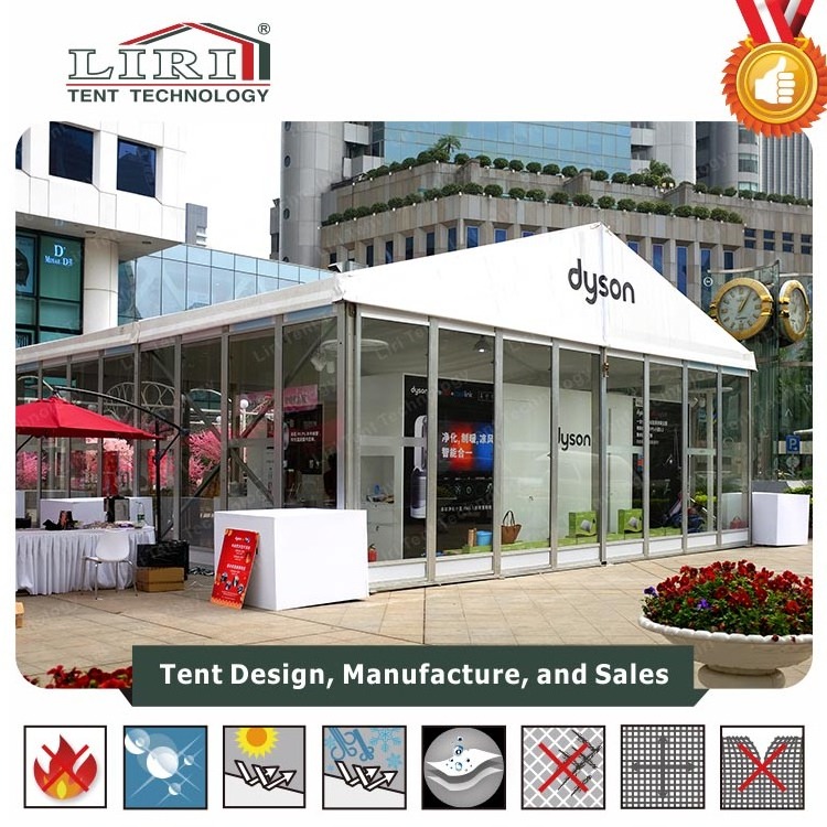 Big outdoor PVC fabric glass walls works tent house design by China tent supplier